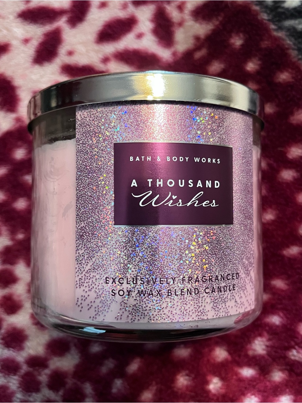 Bath & Body Works A Thousand Wishes Pink 3-Wick Scented Candle